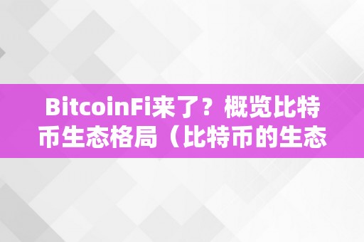 BitcoinFi来了？概览比特币生态格局（比特币的生态）