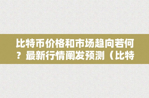 比特币价格和市场趋向若何？最新行情阐发预测（比特币的最新价格走势阐发）