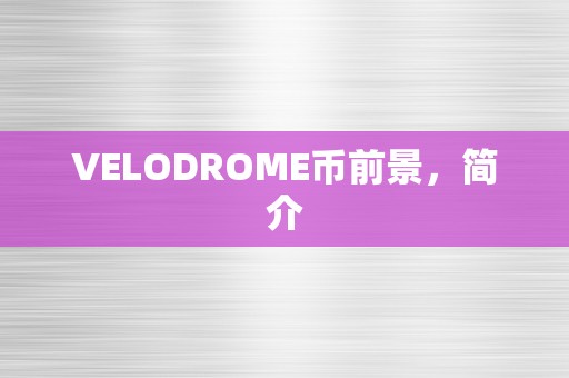 VELODROME币前景，简介