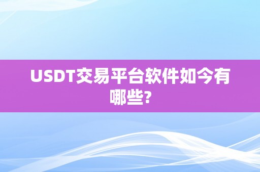 USDT交易平台软件如今有哪些?