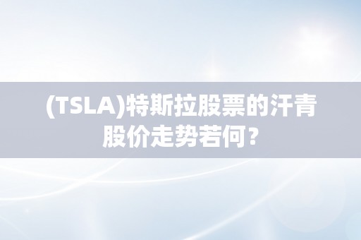 (TSLA)特斯拉股票的汗青股价走势若何？