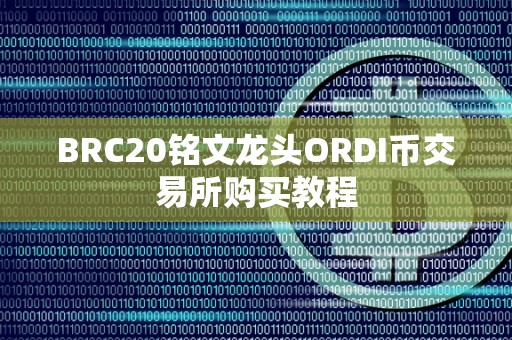 BRC20铭文龙头ORDI币交易所购买教程