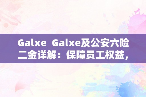 Galxe  Galxe及公安六险二金详解：保障员工权益，构建协调劳动关系