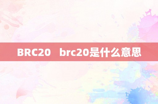 BRC20   brc20是什么意思