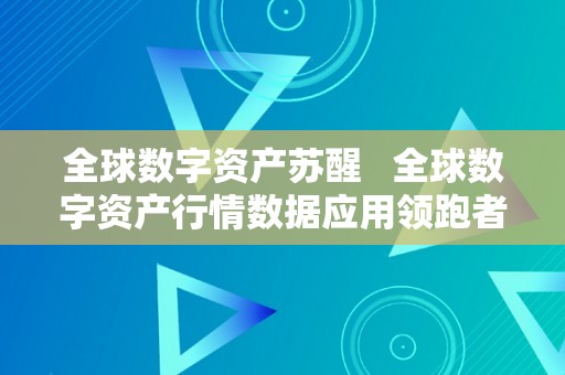 全球数字资产苏醒   全球数字资产行情数据应用领跑者